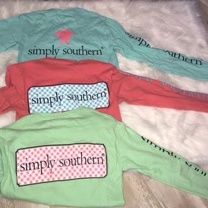 Lot of 3 Simply Southern Long sleeve tops